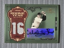 Whitey Ford 2004 Timeless Tresures Rookie Year Game Patch Autograph Card 9/16