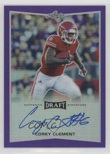 2016 Leaf Metal Draft Purple Prismatic 8/25 Corey Clement #BA-CC2 Auto 2r5
