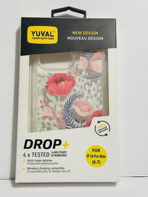 iPhone 14 Pro Max Case Yuval Heavy Duty Floral Pattern Protective Shockproof New