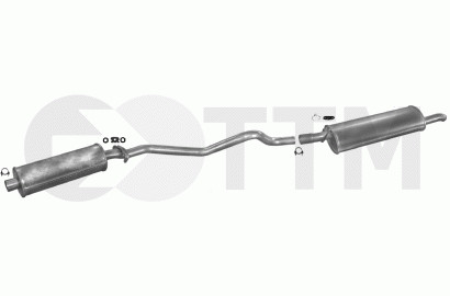 Ligne d'échappement silencieux Opel Kadett E 1984 1985 1986 1987 1988 1989 1990 1991