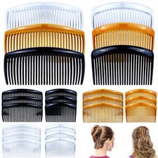24 Pieces Hair Side Combs French Twist Hair Combs Lightweight Plastic 25/29 Teet