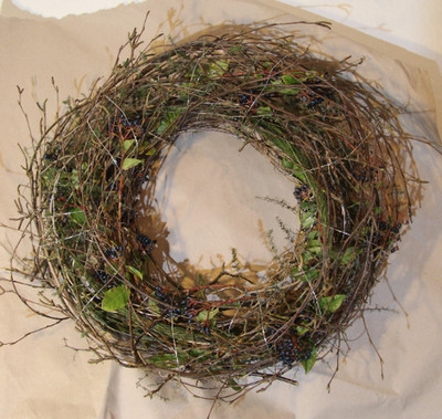 Naturkranz echter frischer Birkenkranz 30 cm haltbar Türkranz Tischkranz