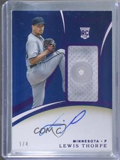 2020 Panini Immaculate Rookie Button 1/4 Lewis Thorpe #106 Patch Auto 5m1