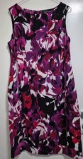 F & F Multicoloured Linen And Viscose Sleeveless Dress Womens Size 18