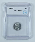 1943-S Lincoln Wheat Cent MS65 ICG