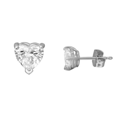 Herzform Lab Grown Diamant Ohrstecker 1,11 Karat 14 Karat Weißgold