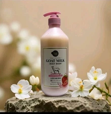 Soothing & Nourishing | Goat Milk Strawberry Body Wash from Shower Mate – 27.1