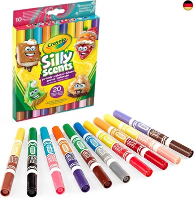Crayola - Silly Scents, abwaschbare Duft-Filzstifte mit Maxi-Doppelspitze,