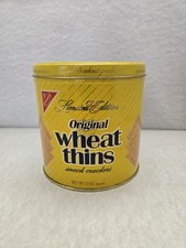 Vintage 1987 NABISCO Wheat Thins Crackers Tin...