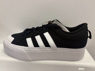 adidas Bravada 2.0 Plateau Sneaker Damen UK 7 US 8.5 EU 40 2/3 Schwarz/Weiß