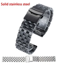 Solid Stainless Steel Metal Watch Bands Folding clasp 18mm 20mm 22mm 24mm 26mm