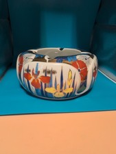 Vintage Toyo Japan Iris & Gold Ashtray