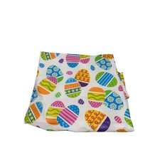 Easter Themed Vinyl Tablecloth 68" x 52" Eggs Colorful