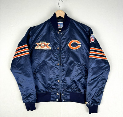 CHICAGO BEARS SUPERBOWL XX 1986 NFL STARTER JACKE BOMBER GRÖSSE LARGE ERWACHSENE