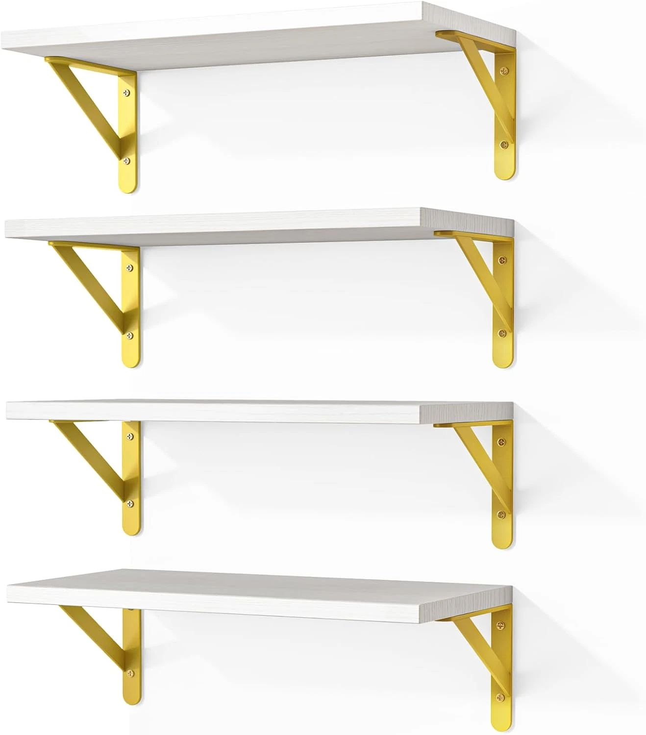 Floating Shelves for Wall, Wood Wall Mounted Shelves for Bedroom, Bathroom, Livi