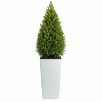 Howhomely Blumentopf Pflanztopf ÜBertopf Weiß Pflanzgefäß H75Xb40 Geriffelt Deko