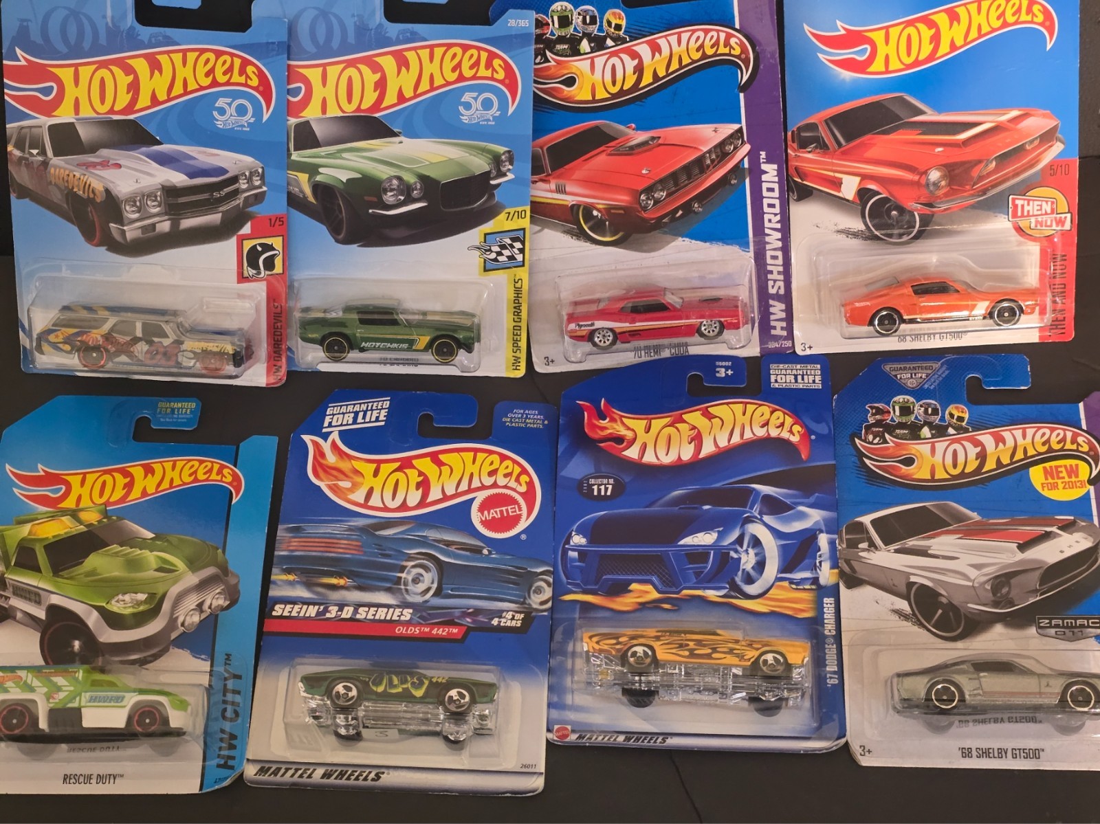 Lot of 8 Hot Wheels – Mixed Collectors Set (Includes Zamac, 50th