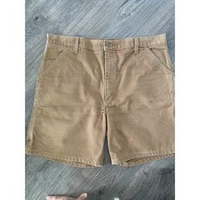 Vintage Carhartt Men s Tan Khaki USA Duck Shorts Size 40. Workwear