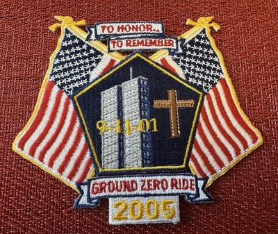 911 Twin Towers Ground Zero New York BIG QUALITY Iron On PATCH 2005 Flag Theme