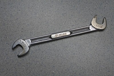 Snap-on VS5214 7/16'' Angle Open End Wrench VTG USA!