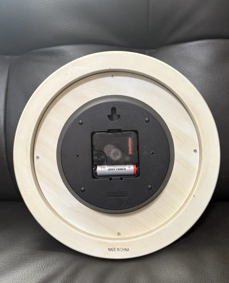 Elgin Wall Clock Quartz Roman Numerals Round Frame Shabby Chic Cottage 10” - Image 4 of 4