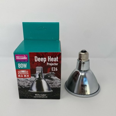 Arcadia Deep Heat Projector 80W E26 Silver Reptile Bulb