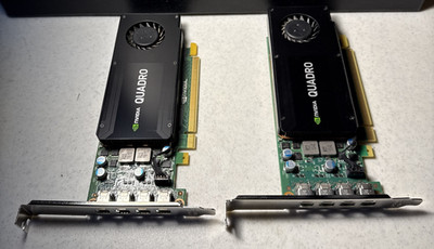 Lot of 2 NVIDIA Quadro K1200 4GB GDDR5 PCI-E Mini DisplayPort Graphics Card