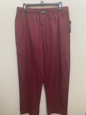 NEW Polo Ralph Lauren Pants Men's Large Red Plaid Sleepwear Cotton 55 NWT