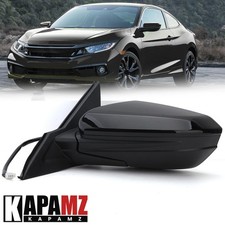 Mirror Assembly For Honda Civic 2016-2021 Left Driver Side Manual Fold Black Lh