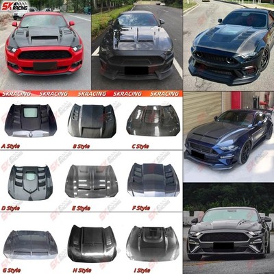 Fits 15-17 18-23 Ford Mustang A/B/C/D/E/F/G/H/I Style Front Hood Panels Cover