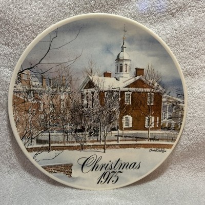 Smuckers Collector Series Christmas Plate 1975 Limited Edition David Coolidge