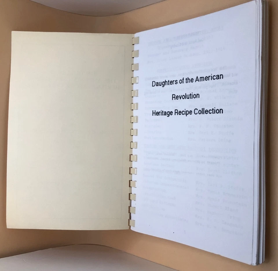 Daughters of the American Revolution Heritage Recipe Collection DAR COOKBOOK - Image 2 of 4