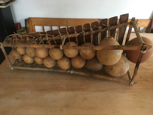 Afrika, altes Balafon, 16 Klanghölzer, Xylophon, Trommel, Percussion - Bild 8 von 20