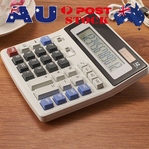Extra Large LCD Display Desk Calculator Dual Power Battery&Solar Calculators X - Picture 9 of 10