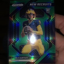 2024 Panini Prizm Draft - New Recruits J.J. McCarthy #NR-JMY Green Prizm (RC)