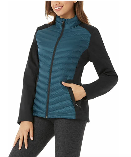 ladies mixed media jacket