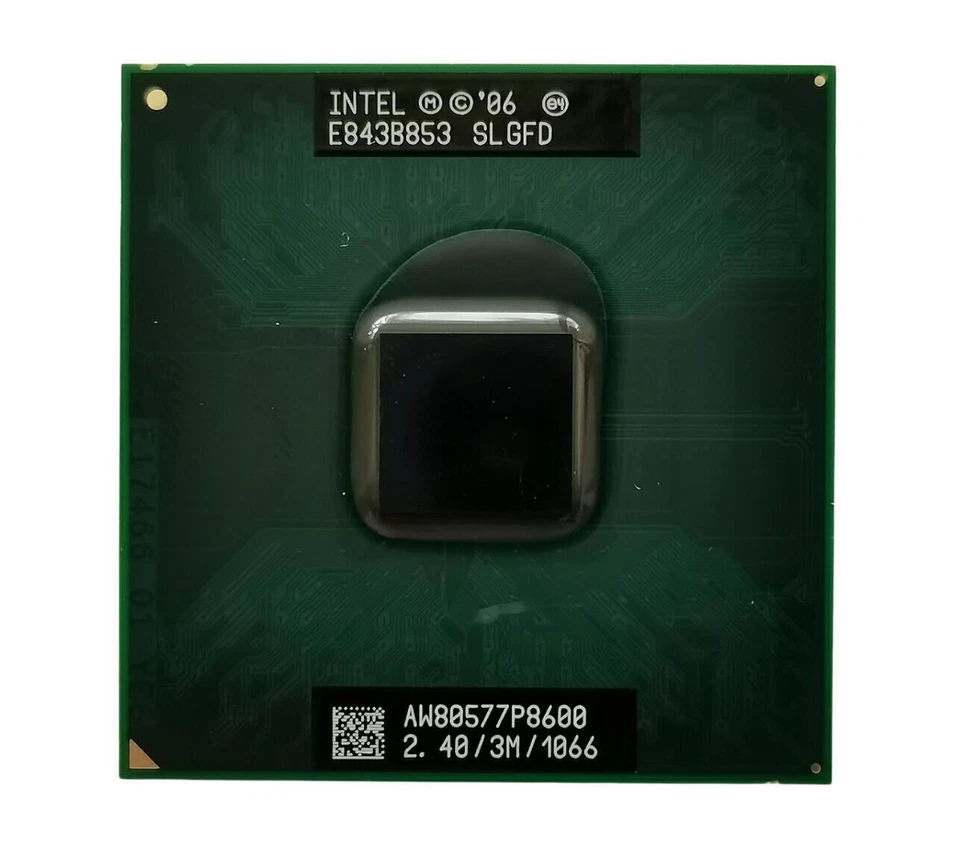 Intel Core2 Duo P8600 2.4Ghz SLB3S SLGFD SLGA4 Dual-Core Laptop CPU Processors - Image 2 of 3