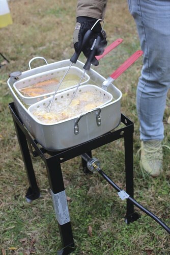 Propane Gas Dual Basket Outdoor Fryer 18Qt Deep Fry Fish Wings Backyard Parties - Picture 5 of 5