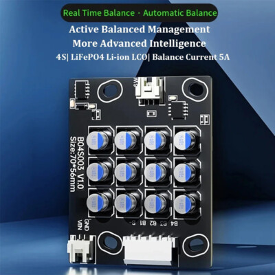 JBD 5A Active Equalizer Balancer Board for 4S 12V LiFePO4/ Li-ion Battery Pack