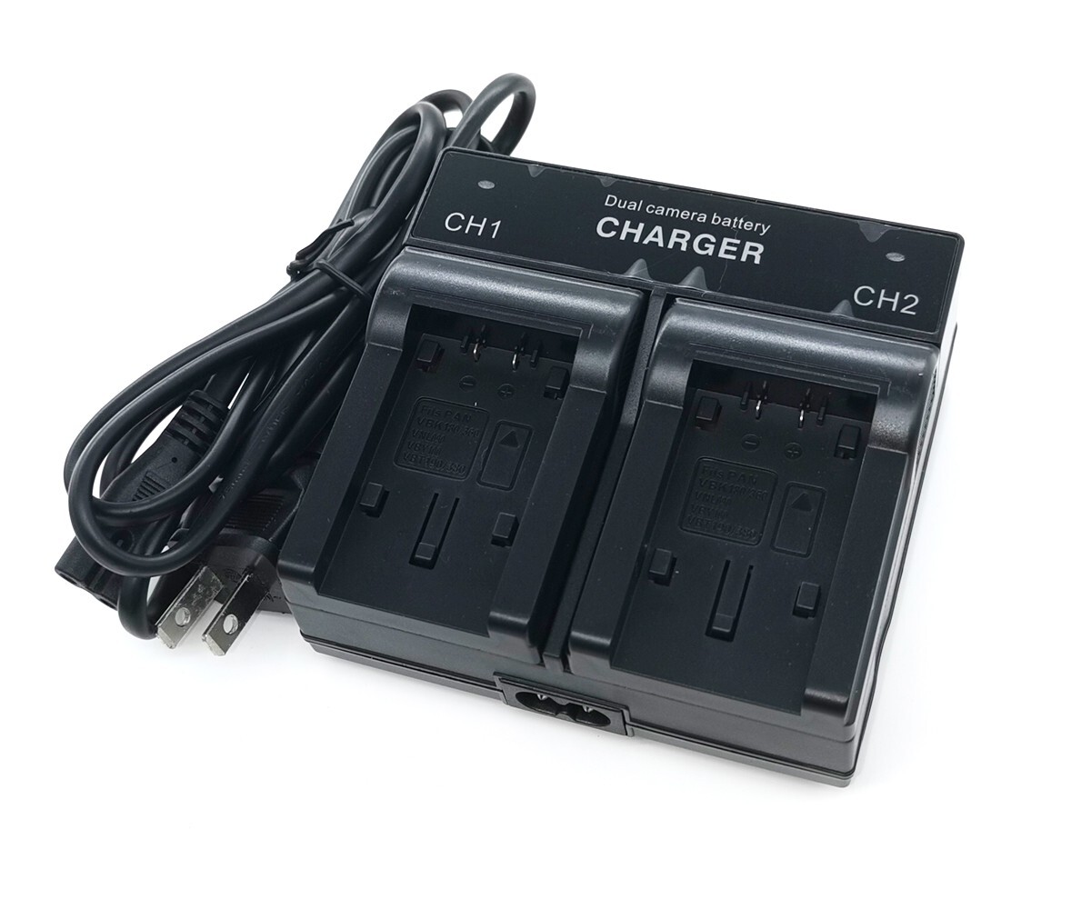 Chargeur Double USB Pour Batteries Panasonic - Compatible HC-V520, V550, V720 Et Autres - Indicateur Lumineux