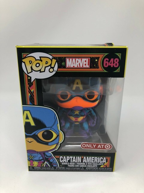 Captain America Black Light FUNKO POP #648 Marvel Target Exclusive BRAND NEW | eBay
