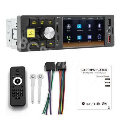 For CarPlay Radio Stereo Bluetooth Car Multimedia Player Mirror Link AUX 4.1in