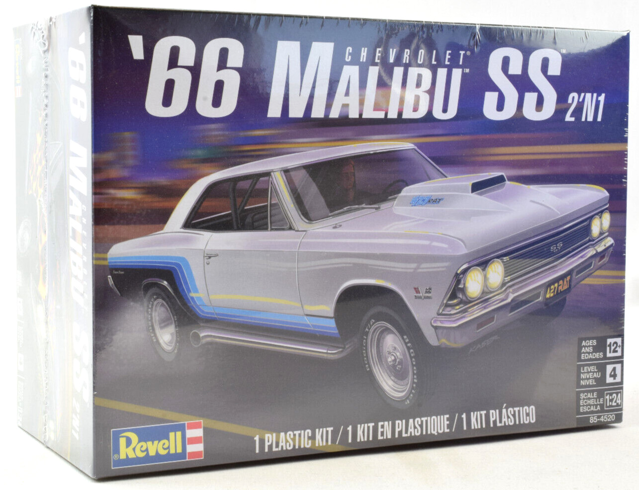 Revell 1966 Chevy Malibu SS 2-In-1 1/24 Scale Plastic Model 
