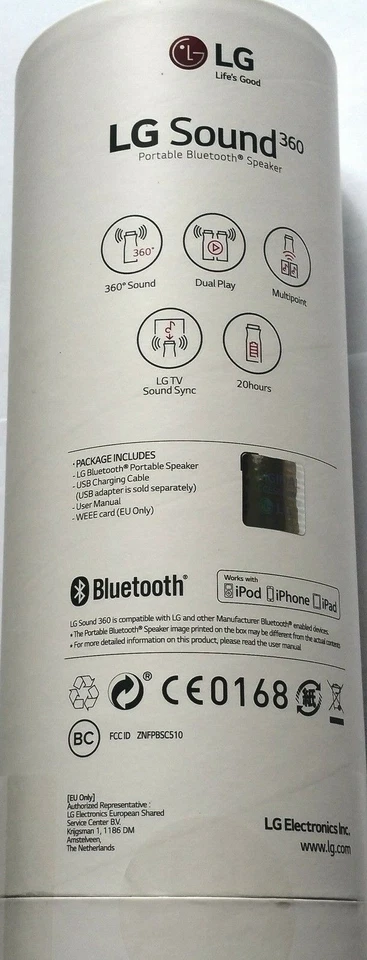 Altavoz LG Sound 360 Inalámbrico Portátil Doble Juego Bluetooth Negro - Nuevo Sellado Foto 3 de 4