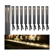 LEONLITE 10-Pack Low Voltage Landscape Pathway Lights, LED Bollard Path Light...