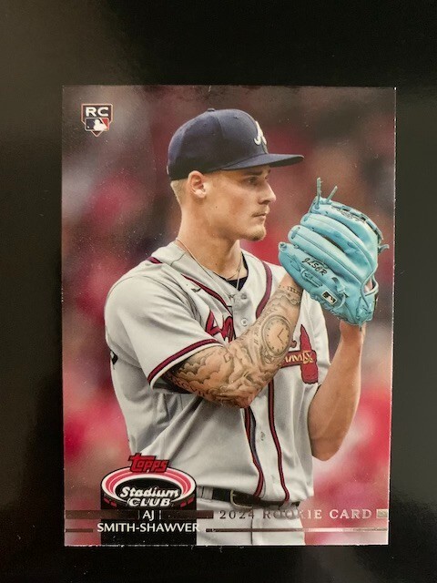 2024 Topps Stadium Club AJ Smith-Shawver Rookie 1992 Variation #55 baseball card