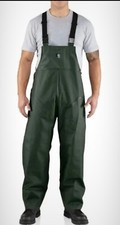 Carhartt PVC Rain Storm Bib Overalls Waterproof Green Men's Medium TALL New