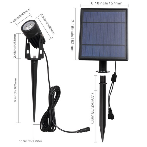 2/4PCS Solar Power Spotlight Landscape Light Outdoor Garden Pathway Lawn Lamp US - Picture 52 of 55