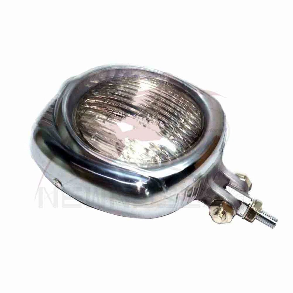 Faro de luz de haz sellado vintage pulido para Bobber Chopper Softail Foto 4 de 4