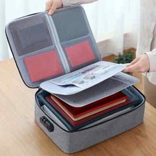 Bolsa de documentos DocSafe con cerradura, organizador de archivos de 3 capas